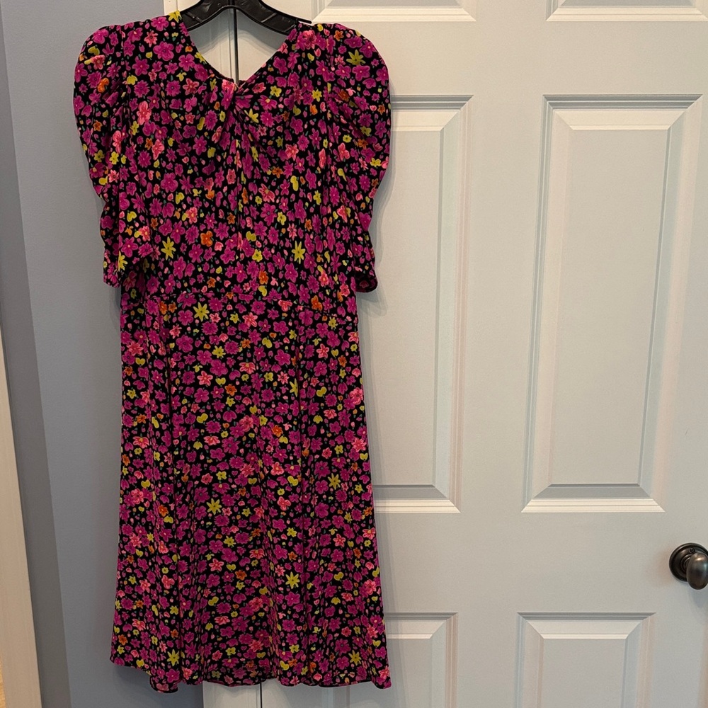Kate Spade Vibrant Pink and Yellow Floral Dress